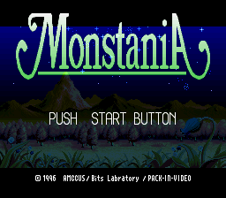 Monstania — Title screen